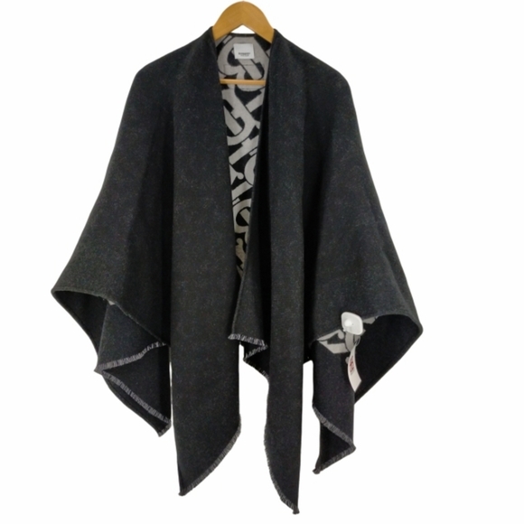 Burberry TB Monogram Wool Poncho Cape